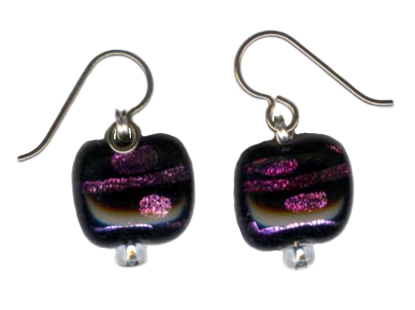 hypoallergenic dichroic glass earrings