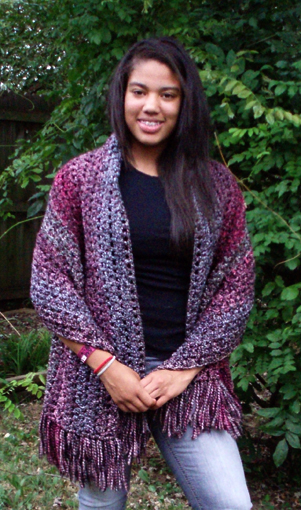 crocheted shawl