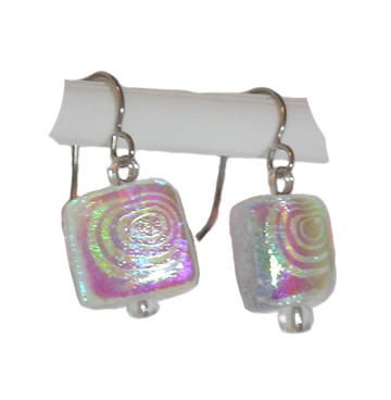 hypoallergenic dichroic glass earrings