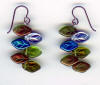 glass leaves earrings