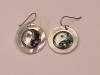 Yin Yang hypoallergenic earrings with titanium earwires