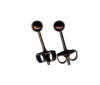3.5mm anodized bronze titanium ball post earrings