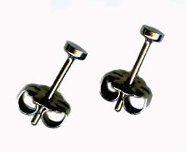 3mm titanium disc stud earrings