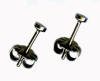 3mm titanium disc stud earrings