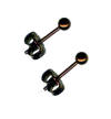 3mm titanium ball post earrings bronze
