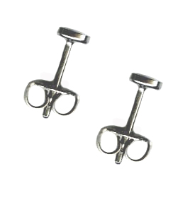 4mm titanium disc stud earrings