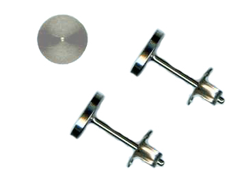 6mm titanium disc stud earrings