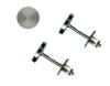 6mm titanium disc stud earrings