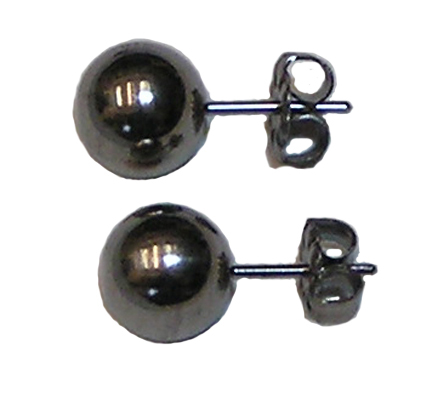 8mm titanium ball  post earrings
