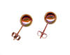 8mm titanium ball post earrings anodized peach