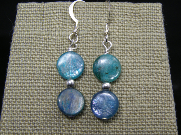 handcrafted hypoallergenic kyanite  earrings