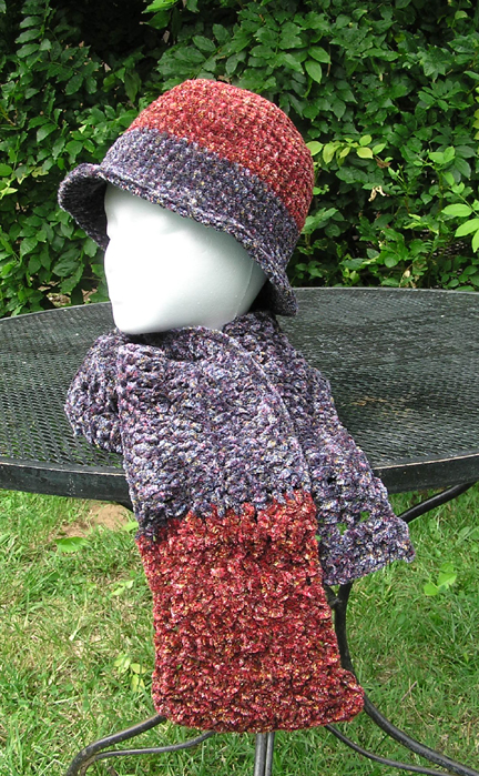 custom chenille hat & scarf
