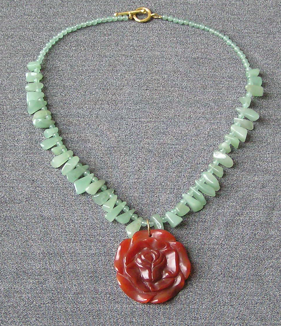 aventurine and carnelian necklace