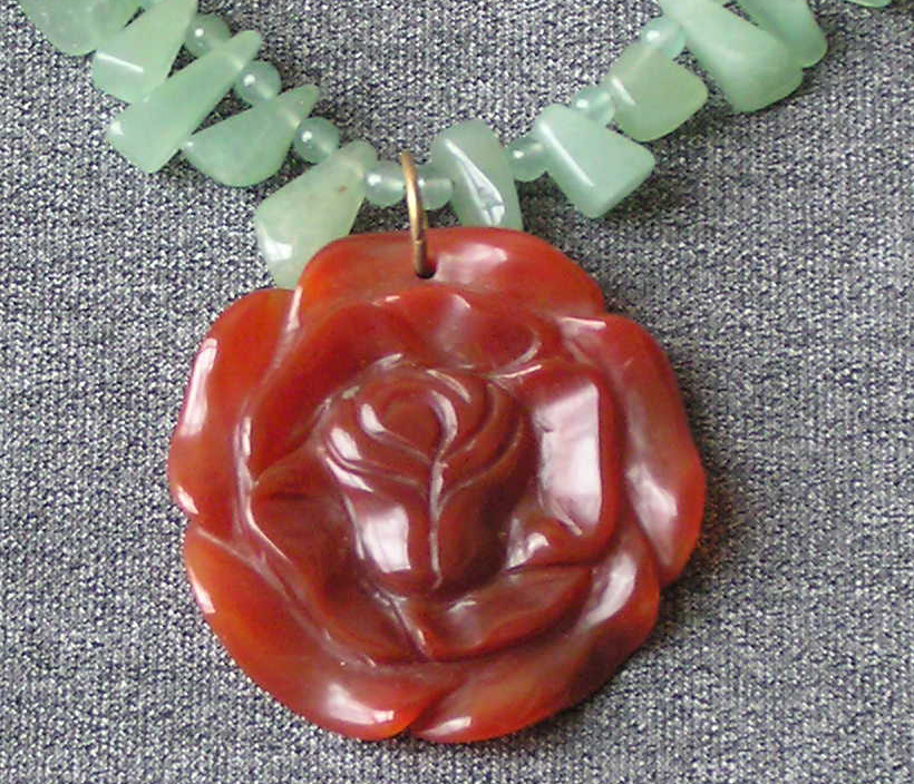 aventurine and carnelian necklace