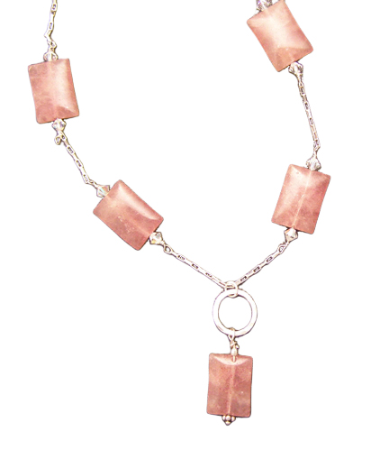 designer ruby quartz necklace
