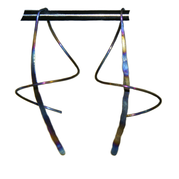 hypoallergenic rainbow spiral earrings