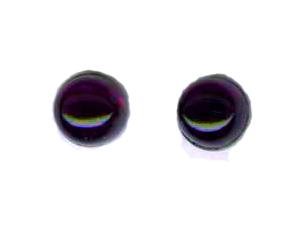 6mm amethyst titanium post earrings