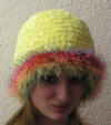 chenille handcrafted crocheted hat