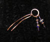 beaded copper shawl pin by Two Iguanas Glass