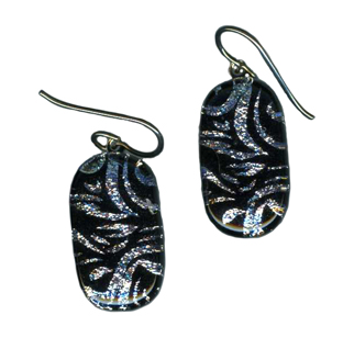 hypoallergenic dichroic glass earrings