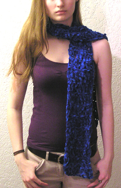 handcrafted crocheted scarf