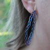 big 2 inch niobium braided hoop earrings