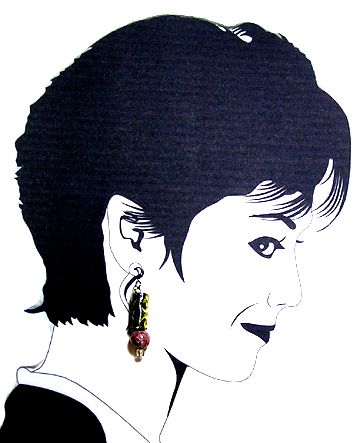 hypoallergenic czech glass and cloisonne Earrings