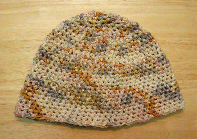Chamois ribbon crochet hat