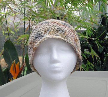 Chamois ribbon crochet hat