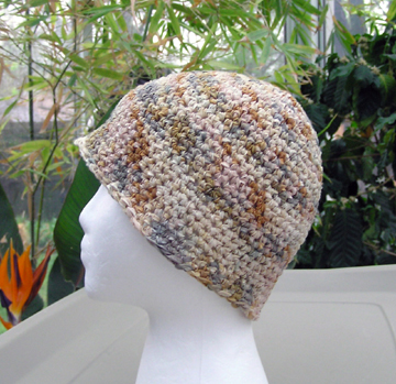Chamois ribbon crochet hat