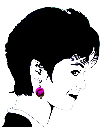 fuschia crazy lace agate hypoallergenic earrings