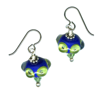 hypoallergenic handcrafted lampwork bead earrings