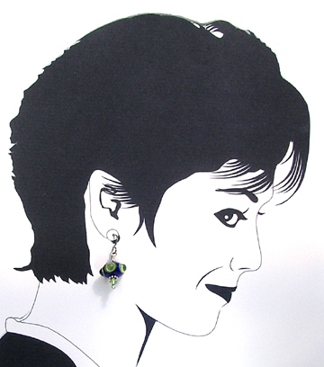 hypoallergenic handcrafted lampwork bead earrings