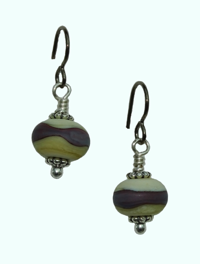  lampwork bead earrings by Candy Wall