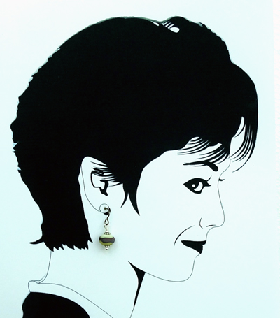  lampwork bead earrings by Candy Wall
