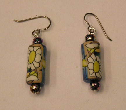 hypoallergenic fimo clay dangle earrings
