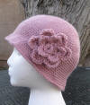 dusty rose flapper hat