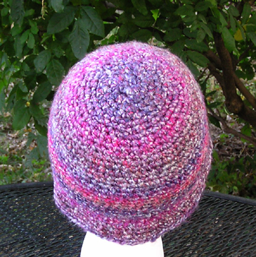 Flapper style hand made crocheted hat