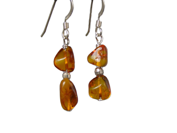 handcrafted hypoallergenic amber earrings