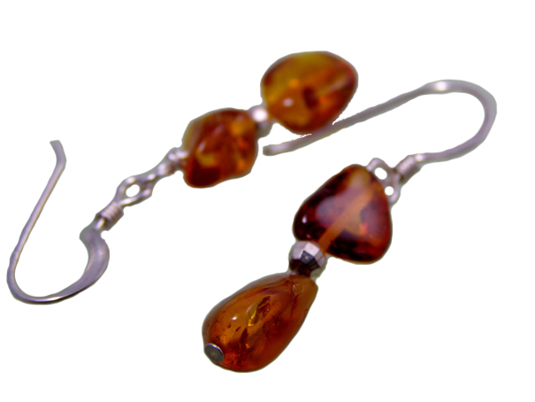handcrafted hypoallergenic amber earrings