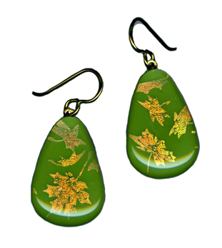 hypoallergenic fused glass earrings