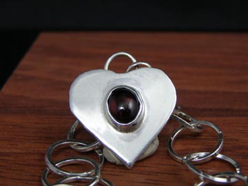 designer sterling silver heart bracelet