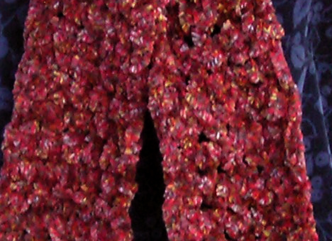 handcrafted chenille crocheted scarf