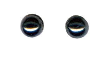 6mm hematite cab titanium post earrings