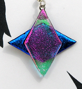 hypoallergenic dichroic glass earrings