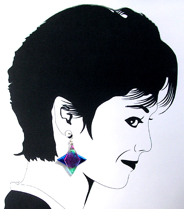 hypoallergenic dichroic glass earrings
