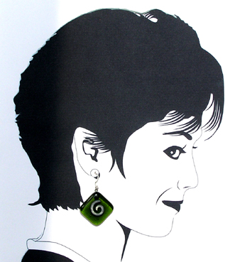 hypoallergenic dichroic glass earrings
