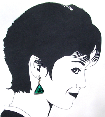 hypoallergenic dichroic glass earrings