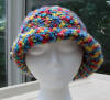 custom boucle yarn crocheted hat