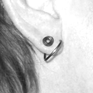titanium mini hoop sleeper earrings